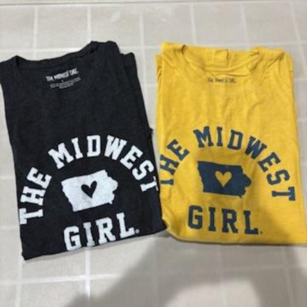 2 Midwest Girl tshirts size Large